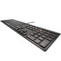 Cherry KC 6000 Slim - Teclado Ultraplano, Mecanismo de Tijera, Compacto, Placa Metálica, 6 Teclas Adicionales, LEDs de Estado