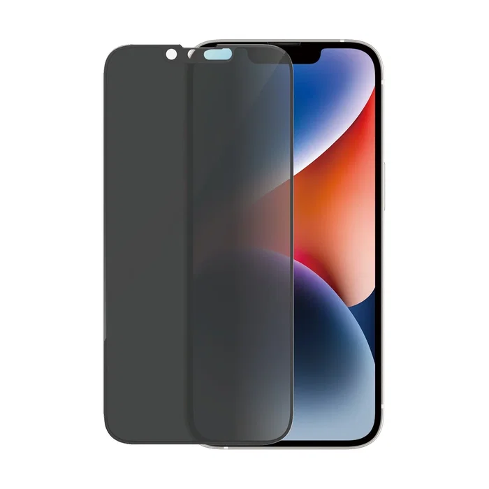 PanzerGlass Protector de Pantalla Privacy Vidrio Templado Ultra-Wide Fit para Apple iPhone 14, iPhone 13, iPhone 13 Pro, 1 Unidad, Aplicación en Seco