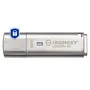Kingston IronKey Locker+ 50 USB 3.2 Gen 1 32GB Plata - Unidad Flash Segura con Cifrado Hardware AES 256-bit, FIPS 197, USBtoCloud