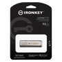 Kingston IronKey USB 3.2 Gen 1 32GB Plata USB tipo A IKLP50 - 256-bit AES-XTS Hardware Encryption, FIPS 197, 145 MB/s, Tapa, Llave de Seguridad de Almacenamiento