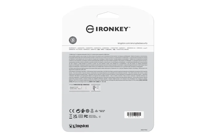 Kingston IronKey Locker+ 50 USB Seguro IKLP50/64GB 64 GB Cifrado Hardware AES 256 Bit FIPS 197 USB 3.2 Gen 1 Respaldo Nube