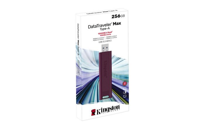Kingston DataTraveler Max 256GB USB 3.2 Gen 2 Type-A 1000MB/s Lectura / 900MB/s Escritura Pendrive