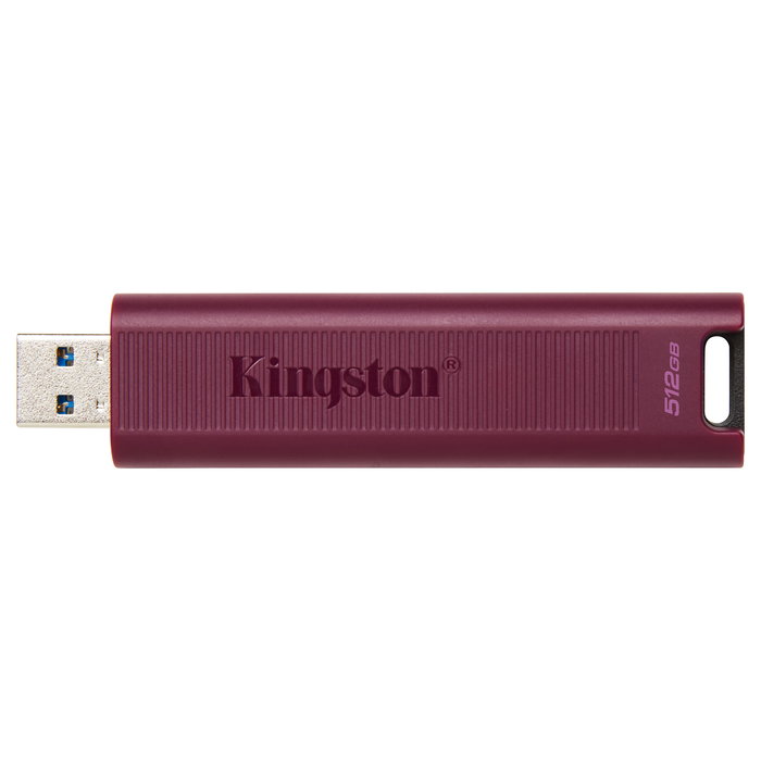 Kingston DataTraveler Max USB 3.2 Gen 2 de 512 GB, Lectura 1000 MB/s, Escritura 900 MB/s, Conector Tipo-A, Rojo