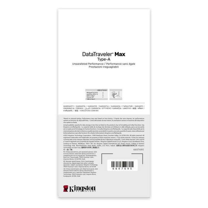 Kingston DataTraveler Ultimate GT USB 3.2 Gen 2, 1TB, 1000MB/s Lectura, 900MB/s Escritura, Rojo