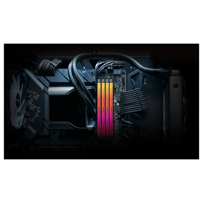 Kingston 32GB 6400MT/s DDR5 CL32 DIMM Kit of 2 FURY Renegade RGB Kingston 32GB 6400MT/s DDR5 CL32 DIMM Kit of 2 FURY Renegade RGB