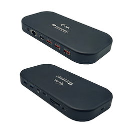 i-tec Docking Station Thunderbolt 3/USB-C Dual 4K con Cable DisplayPort y Power Delivery 60W - Puerto Ethernet, Lectores de Tarjetas, Conectar y Usar, Negro