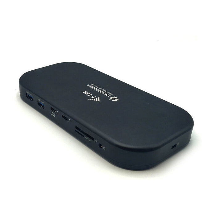 i-tec Docking Station Thunderbolt 3/USB-C Dual 4K con Cable DisplayPort y Power Delivery 60W - Puerto Ethernet, Lectores de Tarjetas, Conectar y Usar, Negro