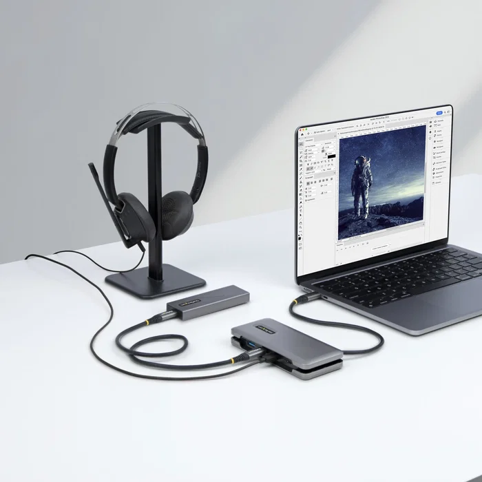 StarTech.com HB31CM1A3CB Hub USB-C de 4 Puertos (3x USB-C + 1x USB-A) USB 3.2 Gen 2 10Gbps - Expansor para Portátil, Plug & Play, Gris