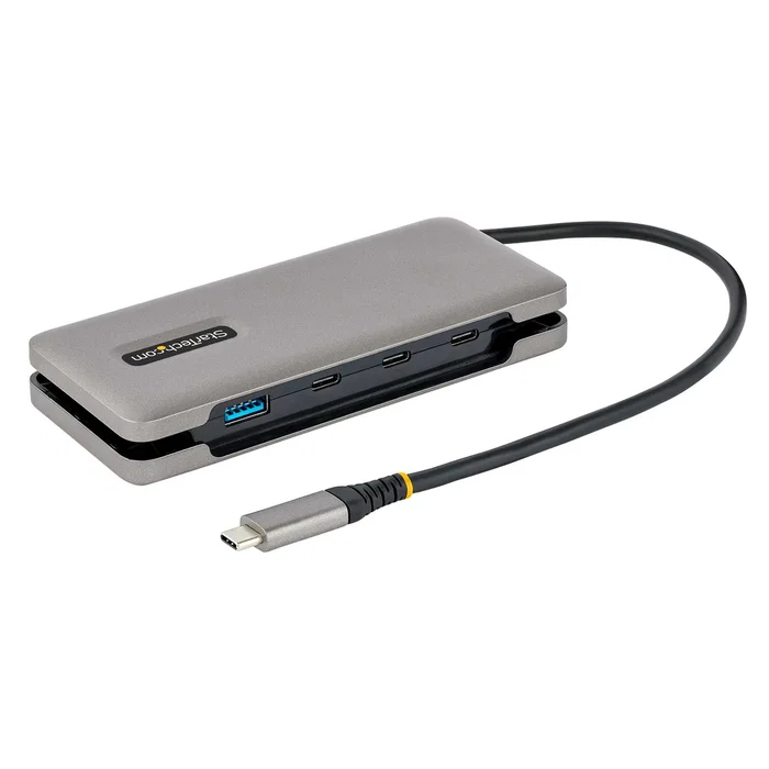 StarTech.com HB31CM1A3CB Hub USB-C de 4 Puertos (3x USB-C + 1x USB-A) USB 3.2 Gen 2 10Gbps - Expansor para Portátil, Plug & Play, Gris