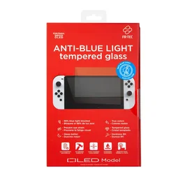 Blade Gaming FT1055 Protector de Pantalla con Filtro de Luz Azul, Vidrio Templado 9H, para Nintendo Switch OLED Modelo