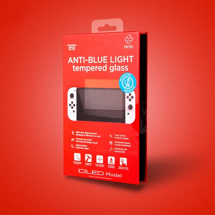 Blade Gaming FT1055 Protector de Pantalla con Filtro de Luz Azul, Vidrio Templado 9H, para Nintendo Switch OLED Modelo Blade Gaming FT1055 Protector de Pantalla con Filtro de Luz Azul, Vidrio Templado 9H, para Nintendo Switch OLED Modelo