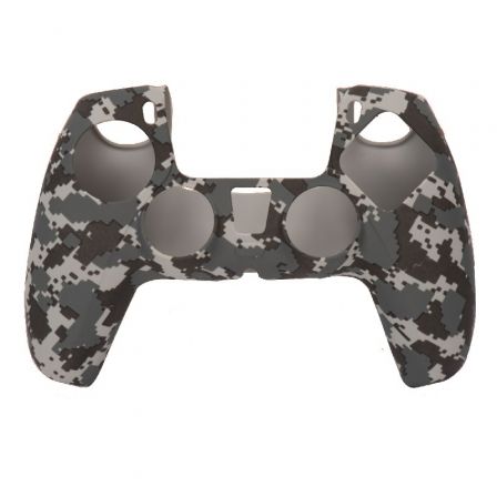 Woxter FR-TEC - Funda de silicona con diseño Digital Black Camo para mando DualSense de PS5, color gris
