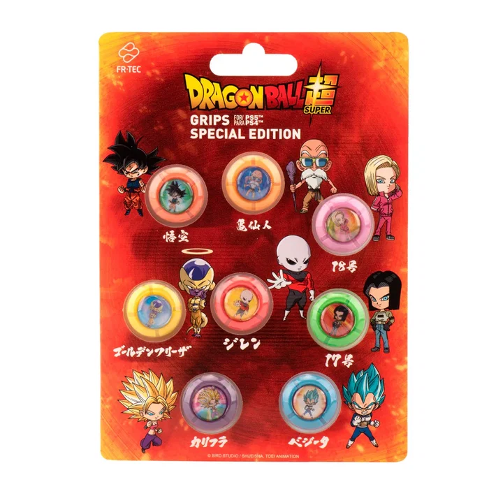 FR-TEC Set de 8 grips analógicos para mandos de PS5, PS4, PS3 y Xbox 360 con licencia oficial Dragon Ball Super