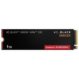 Western Digital WD_BLACK SN850X NVMe SSD 1 TB M.2 PCIe 4.0 x4, 7300 MB/s