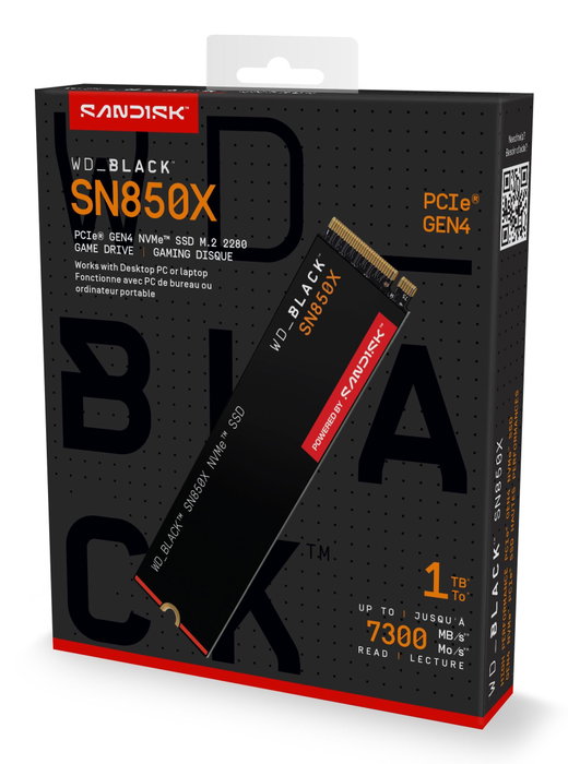 Western Digital WD_BLACK SN850X 1 TB M.2 NVMe PCIe 4.0 Western Digital WD_BLACK SN850X 1 TB M.2 NVMe PCIe 4.0