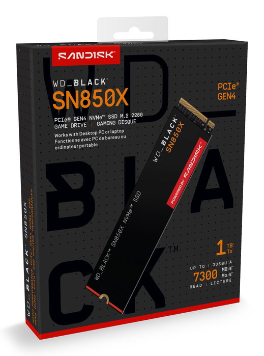 Western Digital WD_BLACK SN850X 1 TB M.2 NVMe PCIe 4.0 Western Digital WD_BLACK SN850X 1 TB M.2 NVMe PCIe 4.0