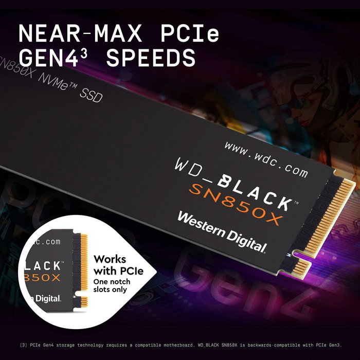 Western Digital WD_BLACK SN850X 1 TB M.2 NVMe PCIe 4.0 Western Digital WD_BLACK SN850X 1 TB M.2 NVMe PCIe 4.0