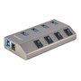 StarTech Hub USB-C de 4 puertos con interruptores individuales