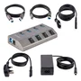 StarTech Hub USB-C de 4 puertos con interruptores individuales