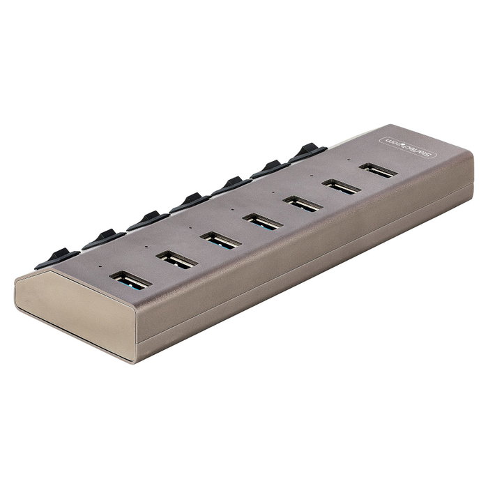 StarTech.com Hub USB-C de 7 Puertos USB-A con Interruptores Individuales y Fuente de Alimentación de 65 W StarTech.com Hub USB-C de 7 Puertos USB-A con Interruptores Individuales y Fuente de Alimentación de 65 W