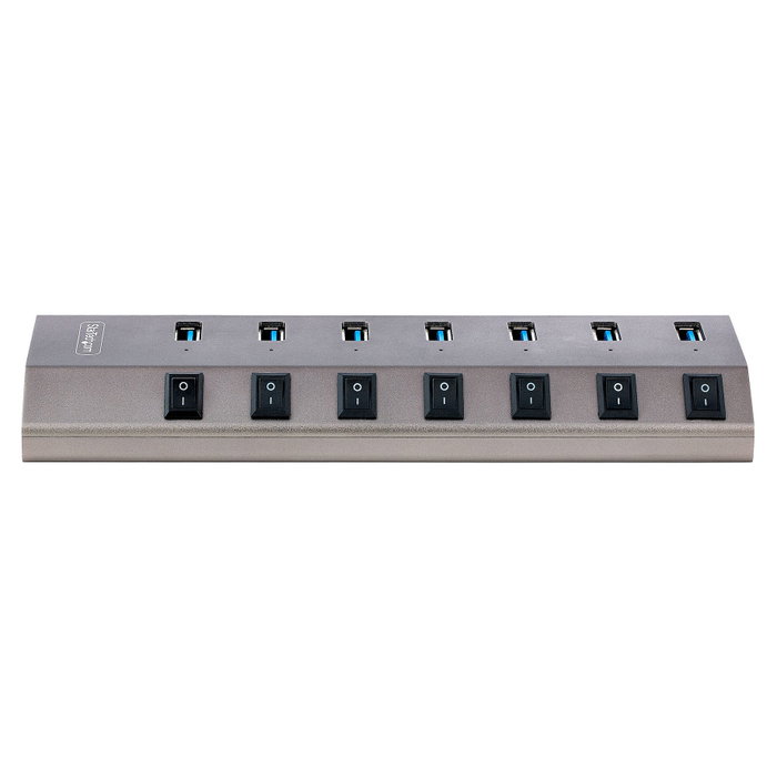 StarTech.com Hub USB-C de 7 Puertos USB-A con Interruptores Individuales y Fuente de Alimentación de 65 W StarTech.com Hub USB-C de 7 Puertos USB-A con Interruptores Individuales y Fuente de Alimentación de 65 W