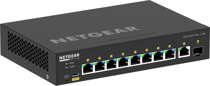 NETGEAR GSM4210PD-100EUS Switch AV-Line 8x PoE+ 110W 1x SFP