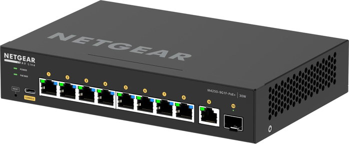 NETGEAR GSM4210PD-100EUS Switch AV-Line 8x PoE+ 110W 1x SFP