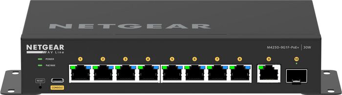 NETGEAR GSM4210PD-100EUS Switch AV-Line 8x PoE+ 110W 1x SFP