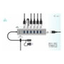 i-tec Hub USB-C Carga Metálico 7 Puertos - Hub de Carga USB-C