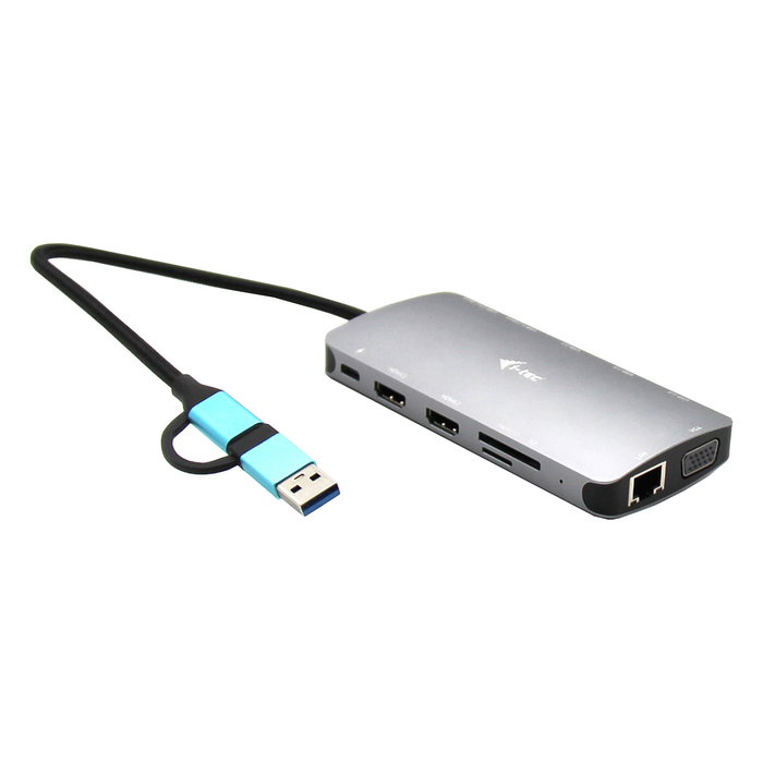i-tec USB-C Metal Nano Dock - 2xHDMI, VGA, SD/microSD, Gigabit LAN, USB 2.0, USB 3.2 y USB-C para Datos/Carga - Hub y Adaptador Universal i-tec USB-C Metal Nano Dock - 2xHDMI, VGA, SD/microSD, Gigabit LAN, USB 2.0, USB 3.2 y USB-C para Datos/Carga - Hub y Adaptador Universal