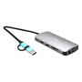 i-tec USB-C Metal Nano Dock - 2xHDMI, VGA, SD/microSD, Gigabit LAN, USB 2.0, USB 3.2 y USB-C para Datos/Carga - Hub y Adaptador Universal