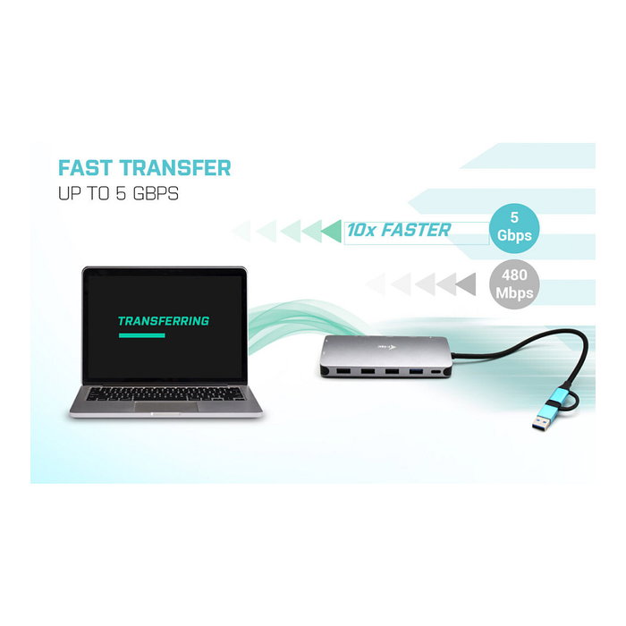 i-tec USB-C Metal Nano Dock - 2xHDMI, VGA, SD/microSD, Gigabit LAN, USB 2.0, USB 3.2 y USB-C para Datos/Carga - Hub y Adaptador Universal i-tec USB-C Metal Nano Dock - 2xHDMI, VGA, SD/microSD, Gigabit LAN, USB 2.0, USB 3.2 y USB-C para Datos/Carga - Hub y Adaptador Universal