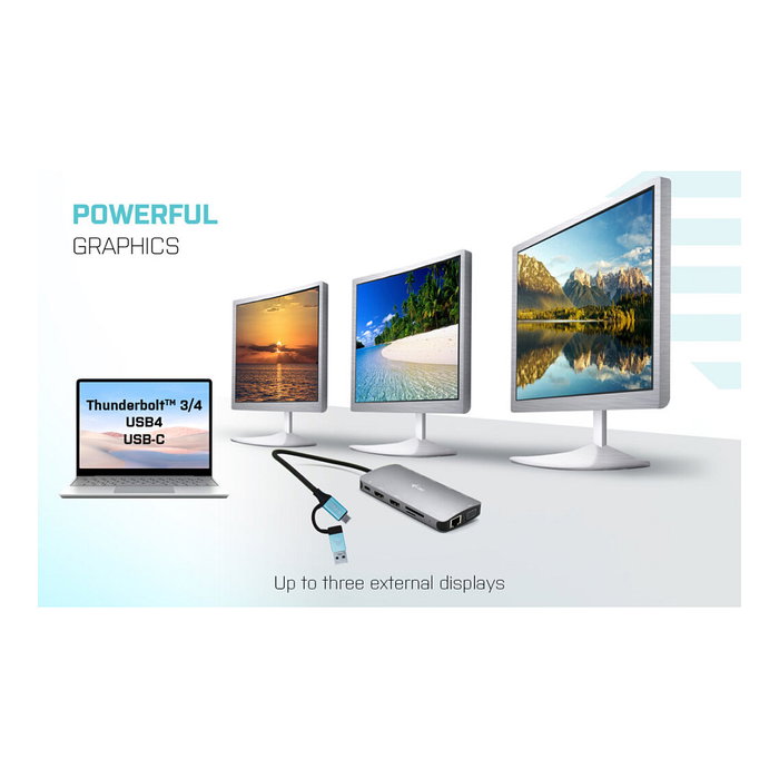i-tec USB-C Metal Nano Dock - 2xHDMI, VGA, SD/microSD, Gigabit LAN, USB 2.0, USB 3.2 y USB-C para Datos/Carga - Hub y Adaptador Universal i-tec USB-C Metal Nano Dock - 2xHDMI, VGA, SD/microSD, Gigabit LAN, USB 2.0, USB 3.2 y USB-C para Datos/Carga - Hub y Adaptador Universal
