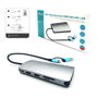 i-tec USB-C Metal Nano Dock - 2xHDMI, VGA, SD/microSD, Gigabit LAN, USB 2.0, USB 3.2 y USB-C para Datos/Carga - Hub y Adaptador Universal