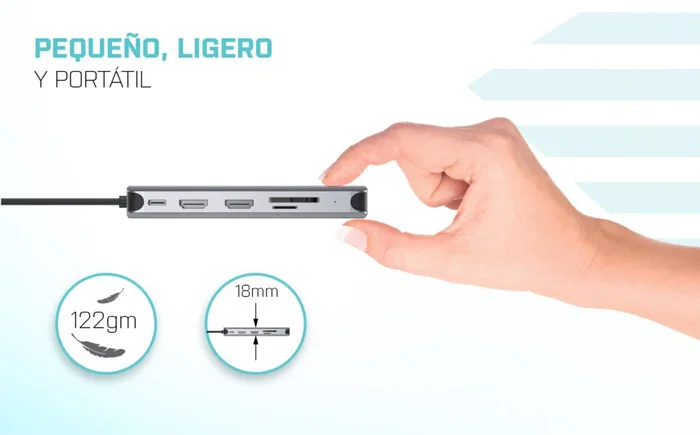 i-tec CANANOTDOCKPD Docking Station USB-C para Portátil - 2x HDMI 4K, VGA, 3 Monitores, 100W PD, Gigabit LAN, Lector SD, 5x USB, Plata - Compatible con Thunderbolt, USB4