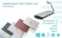 i-tec CANANOTDOCKPD Docking Station USB-C para Portátil - 2x HDMI 4K, VGA, 3 Monitores, 100W PD, Gigabit LAN, Lector SD, 5x USB, Plata - Compatible con Thunderbolt, USB4