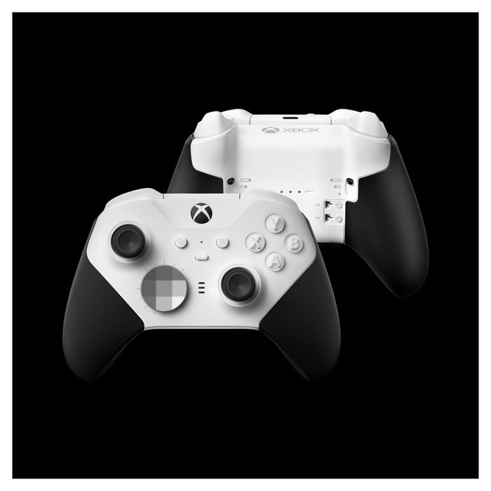 Microsoft Xbox Elite Controller Series 2 Core Edition White – Gamepad Inalámbrico y Alámbrico para PC y Xbox One, Bluetooth/USB-C, Blanco y Negro