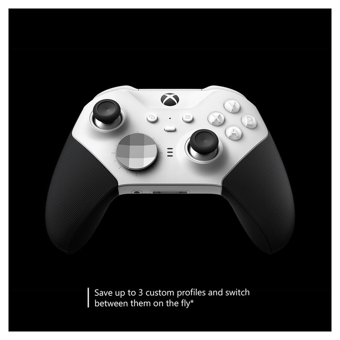 Microsoft Xbox Elite Controller Series 2 Core Edition White – Gamepad Inalámbrico y Alámbrico para PC y Xbox One, Bluetooth/USB-C, Blanco y Negro