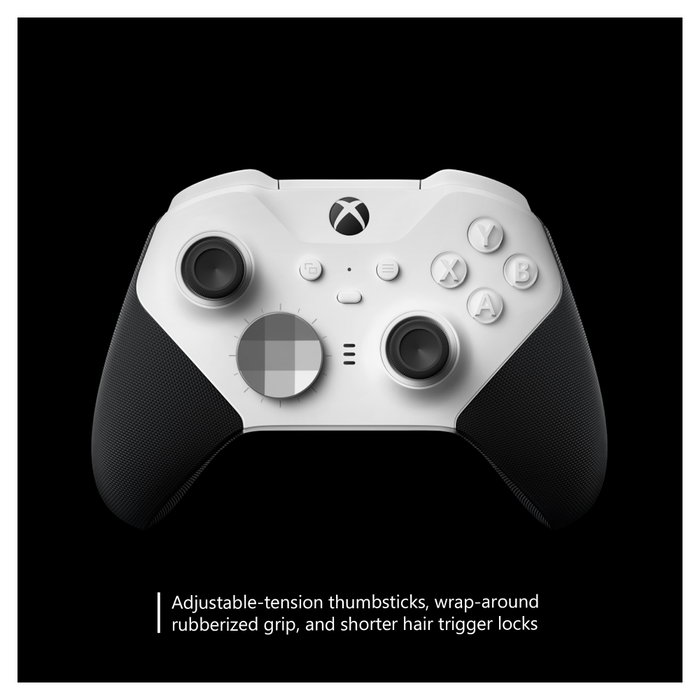Microsoft Xbox Elite Controller Series 2 Core Edition White – Gamepad Inalámbrico y Alámbrico para PC y Xbox One, Bluetooth/USB-C, Blanco y Negro