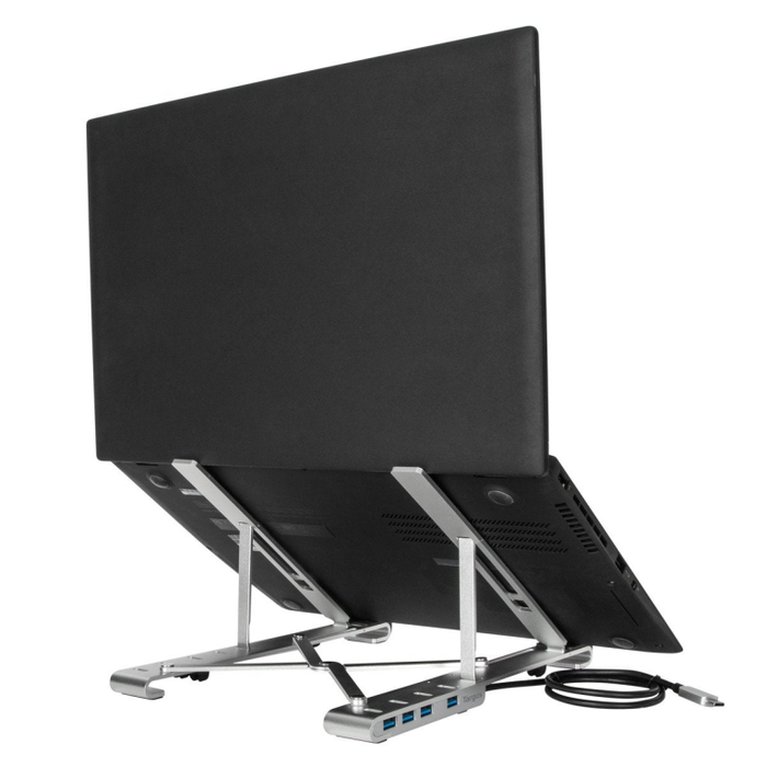 Targus AWU100205GL Soporte para Ordenador Portátil, Plata, Aluminio, Compatible con Pantallas de hasta 39,6 cm (15.6")
