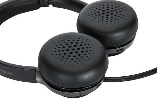Targus AEH104GL Auriculares Inalámbricos Bluetooth con Micrófono para Llamadas y Música, Negro