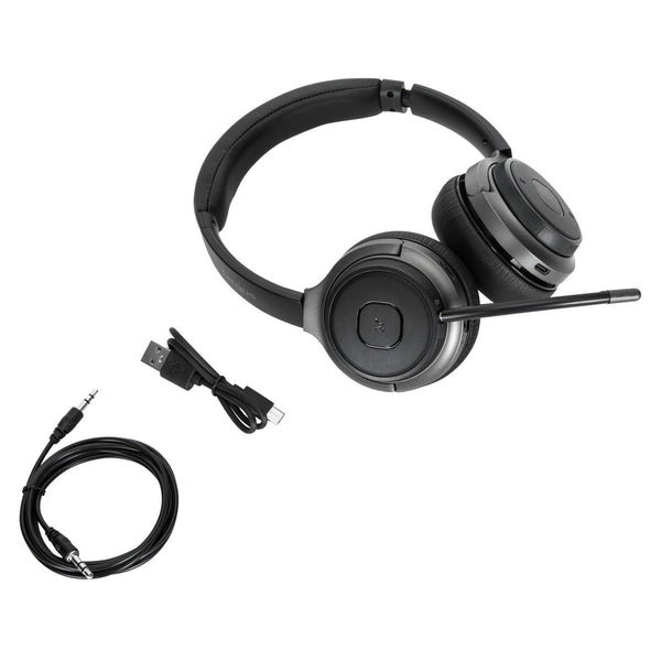 Targus AEH104GL Auriculares Inalámbricos Bluetooth con Micrófono para Llamadas y Música, Negro