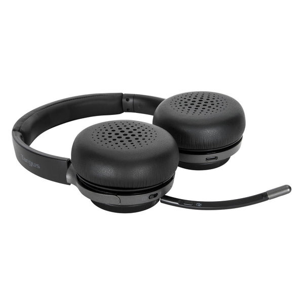Targus AEH104GL Auriculares Inalámbricos Bluetooth con Micrófono para Llamadas y Música, Negro