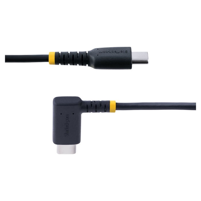 StarTech Cable USB-C Carga Rápida 60W PD, 0.3 m (30 cm), Conector en Ángulo Recto, Alta Resistencia con Fibra de Aramida, USB 2.0, 3A, Negro StarTech Cable USB-C Carga Rápida 60W PD, 0.3 m (30 cm), Conector en Ángulo Recto, Alta Resistencia con Fibra de Aramida, USB 2.0, 3A, Negro