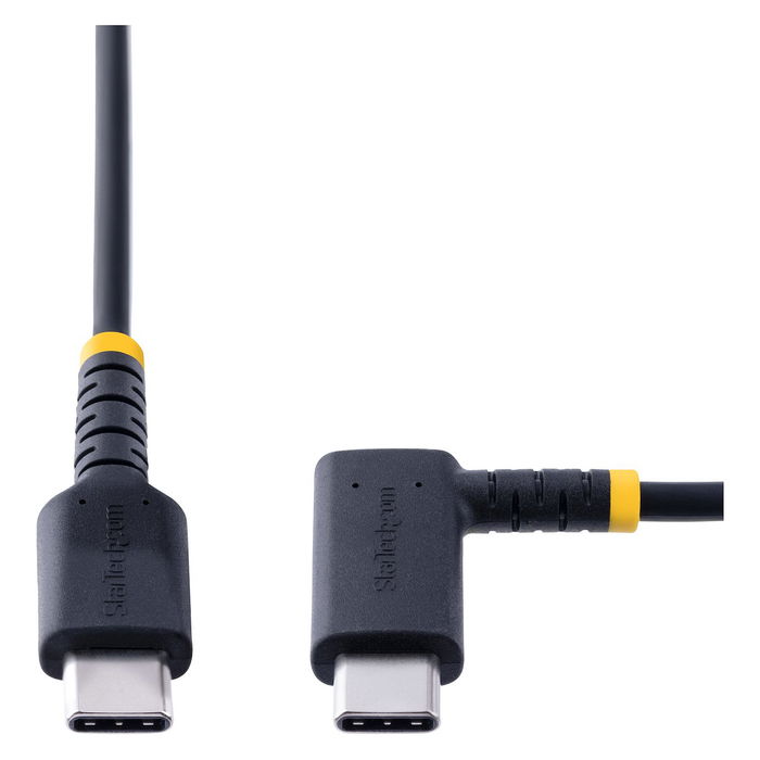 StarTech Cable USB-C Carga Rápida 60W PD, 0.3 m (30 cm), Conector en Ángulo Recto, Alta Resistencia con Fibra de Aramida, USB 2.0, 3A, Negro StarTech Cable USB-C Carga Rápida 60W PD, 0.3 m (30 cm), Conector en Ángulo Recto, Alta Resistencia con Fibra de Aramida, USB 2.0, 3A, Negro