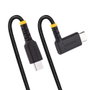 Startech Cable USB C Acodado para Carga PD 60W 3A 30cm