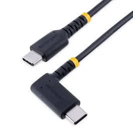 StarTech Cable USB-C Acodado 1m PD 60W 3A Negro