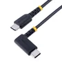 StarTech Cable USB-C Acodado 1m PD 60W 3A Negro