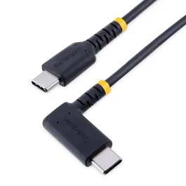 StarTech Cable USB-C Acodado 1m PD 60W Negro