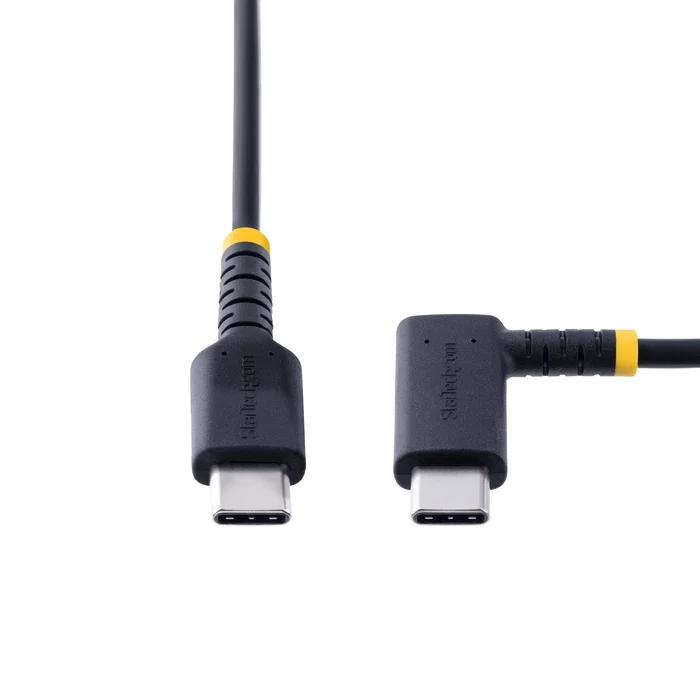 StarTech Cable USB-C Acodado 1m PD 60W Negro